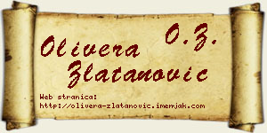 Olivera Zlatanović vizit kartica